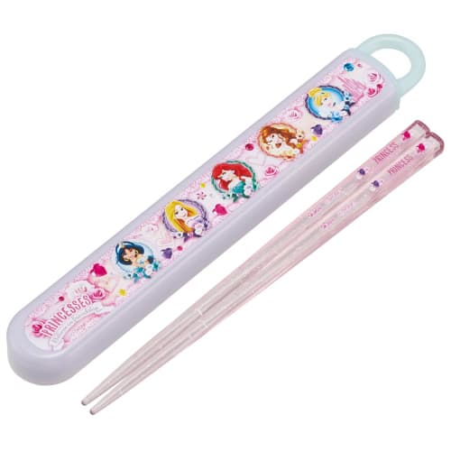 Skater Children's Chopsticks and Chopstick Case Set, 16.5cm, for Lunch Boxes, Antibacterial, Easy-Opening Sliding Design, Made In Japan, Disney Prince