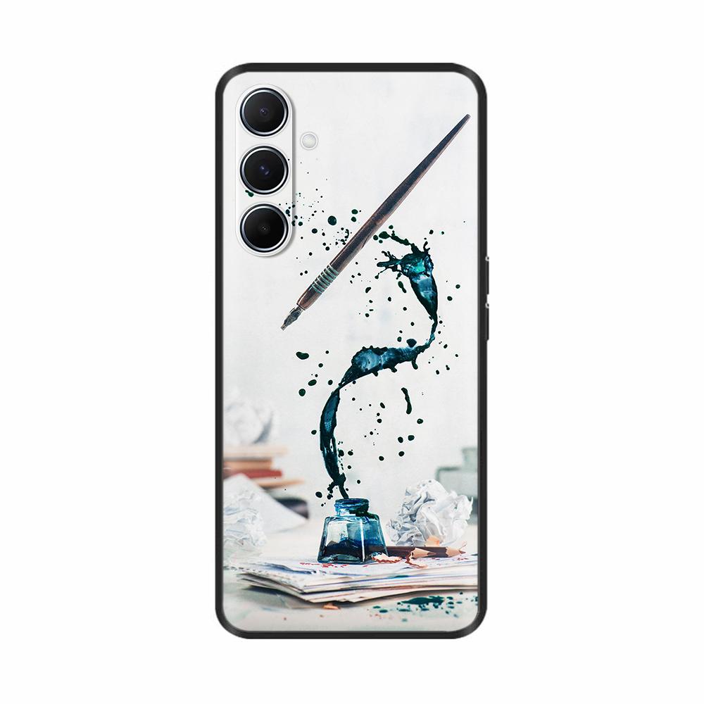 Silicon Phone Case For Samsung Galaxy A26 A36 A56 A16 5G Shockproof Shell Soft Black Painted Back Cover Fundas Cases Coque Para