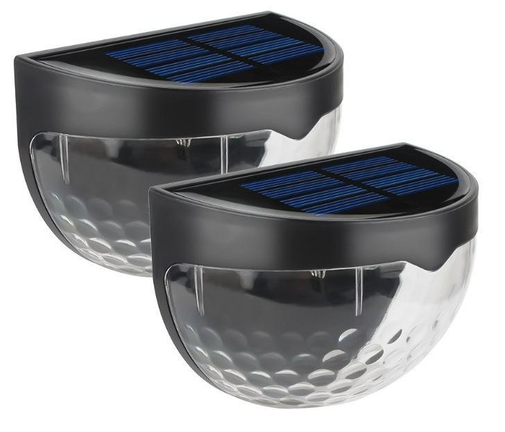 

Солнечный уличный полукруглый светильник для ограждения: Идеально подходит для ночного освещения, теней, лестниц и садов. White light чёрный