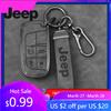 Für Jeep Zinklegierung Leder Auto Schlüsselhülle Abdeckung Schale Für Jeep Renegade Wrangler Patriot Grand Cherokee WK2 KL Compass Liberty