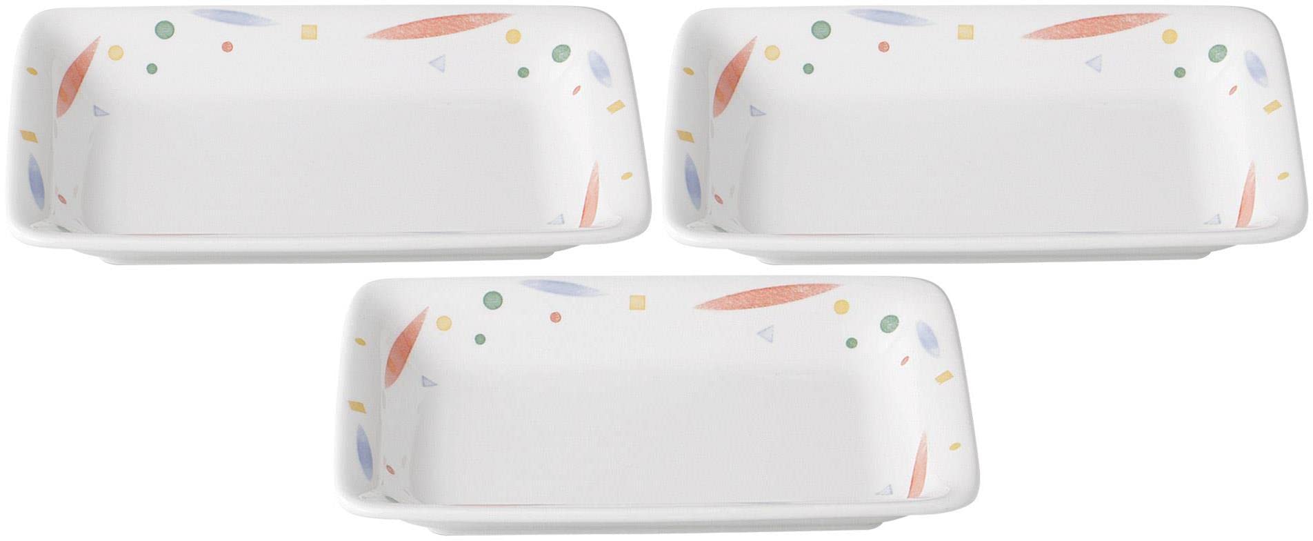 

Setomonohonpo Hanayagi Rectangular Plates Set of 3 x (Medium) - [18 13cm]