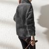 Women S Plus Size Fleece Jacket Open Front Stand Collar Warm Autumn Winter