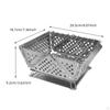 Small Foldable Charcoal Grill Stainless Steel Stove Burner Simple Assembly Reusable Lightweight