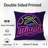 Movie M-Miami Vice Pillow Case Square Double‑Sided Print Cushion Case For Sofa Home Bedchamber Decor Gift