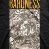 Baroness Gold And Grey Band Logo  Black All Size T Shirt
