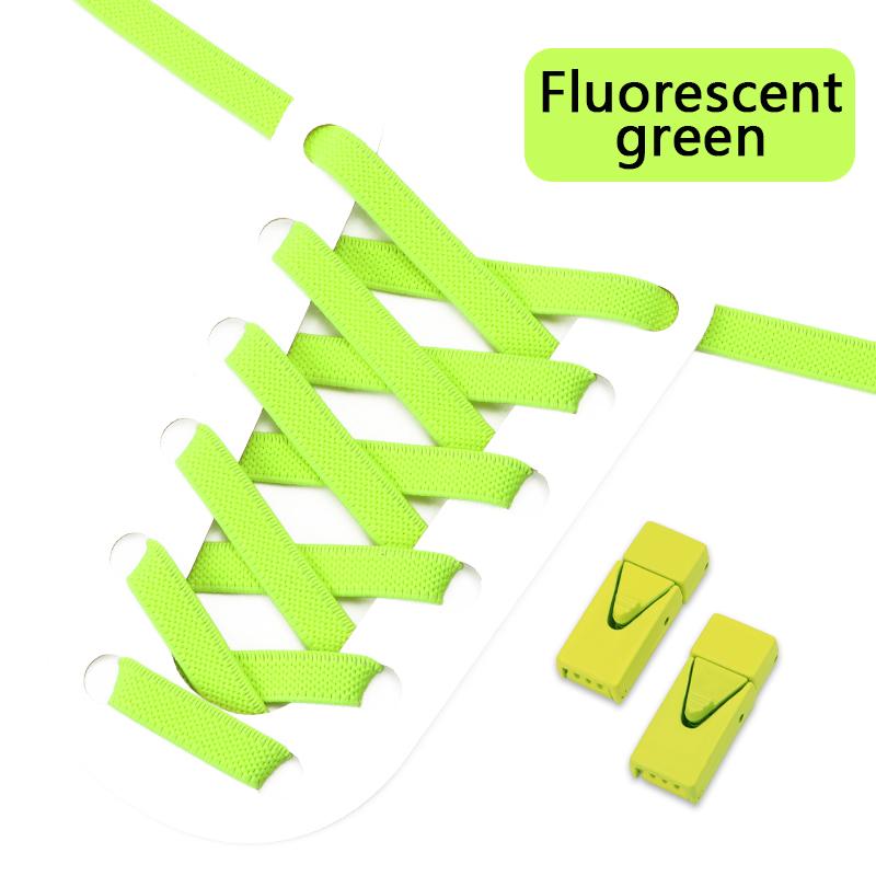 Kleurrijke Lock Veterschoenen zonder strikken Elastische Veters Sneakers Tennis Geen Strik Schoenveters Kinderen Volwassene Brede Schoenveter Schoen Accessoires