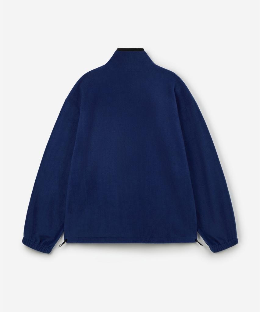 TIENJITIUMEON W Oversized Fleece Half Zip-Up (Blue) Tnts6F100B2