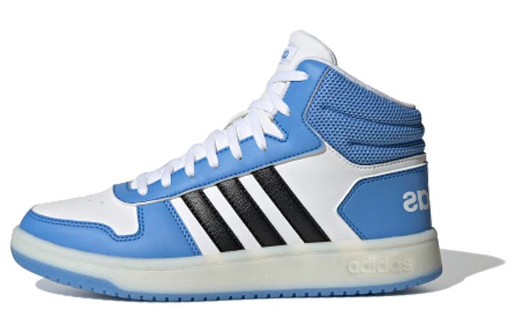 Adidas Hoops 2.0 Mid  Blue White Black  Women s FV2738 36