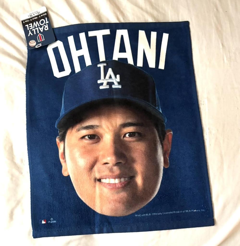 WinCraft Shohei Ohtani Face Towel, Face Design, Los Angeles Dodgers MLB Official, Approx. 45 x 36 cm, Fan Merchandise, Overseas Limited Edition [Item]