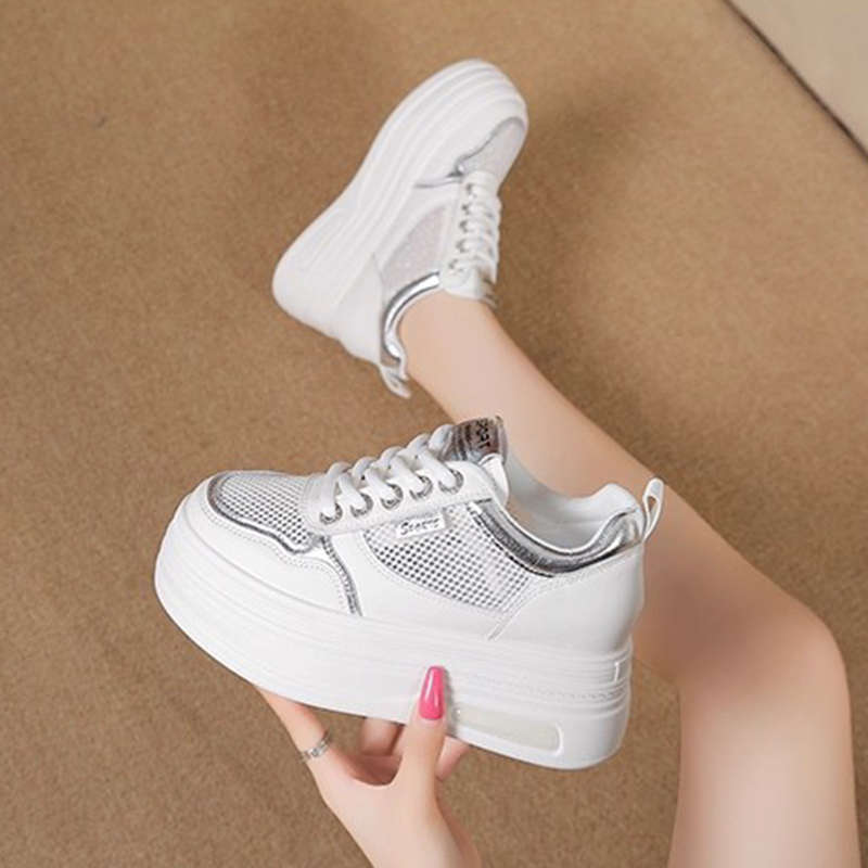 Women's height increase CM spring and summer new small versatile thick-soled muffin bottom increase casual shoes