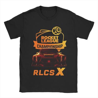 Rlcs Rocket League T-Shirts Herren Vintage Baumwoll-T-Shirts Rundhals Kurzarm T-Shirt Klassische Kleidung