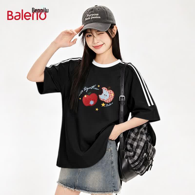 Baleno Women's Classic Fun Print Short Sleeve T-Shirt