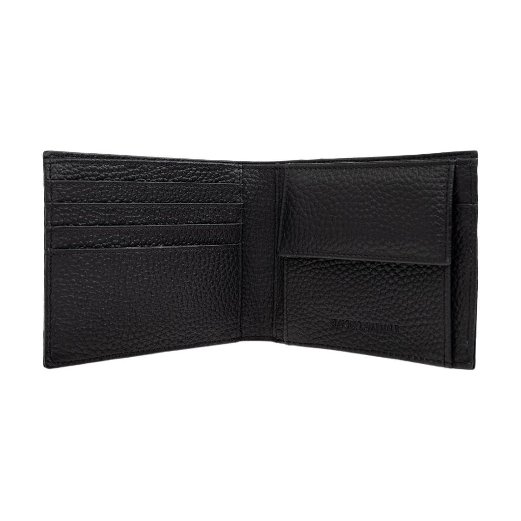 Emporio Armani Printed Logo Leather Wallet Unisex Wallet Black EM001741-AF14774-UC001
