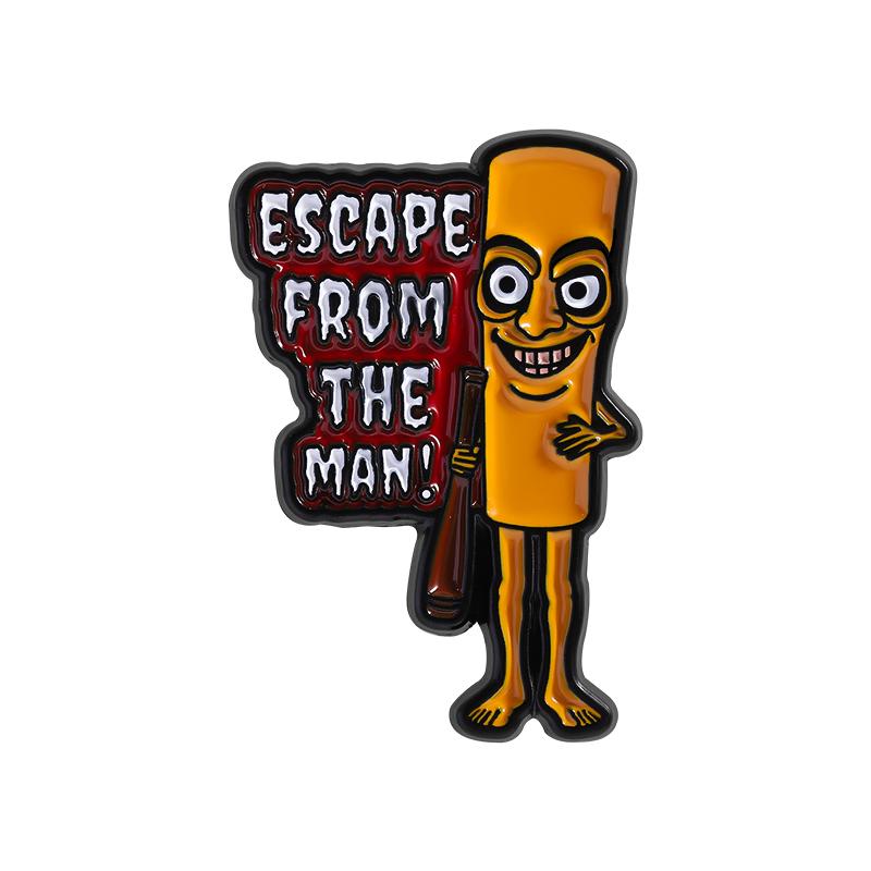 Tung Tung Tung Sahur Enamel Pins Custom Stickman Horror Adventure Game Brooches Lapel Badges Clothes Jewelry Gift for Friends
