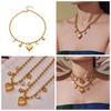 Mili 5a cubic zirconia big heart bear hollow clavicle chain - 18k gold plated eco-friendly stainless steel jewelry