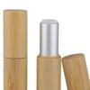 2 Pcs Empty Bamboo Lipstick Tubes Lip Gloss 5g Mini Balm Bottle for Girls Women Makeup