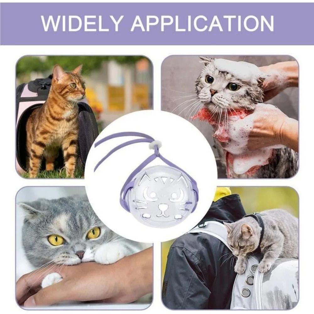 Breathable Cat Muzzle Mask Anti-bite Pet Grooming Mask Cat Hood Kitten Mouth Cover  for Bathing