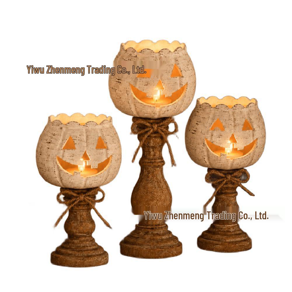 Cross-border Hot Selling Pumpkin Candle Holder for Halloween