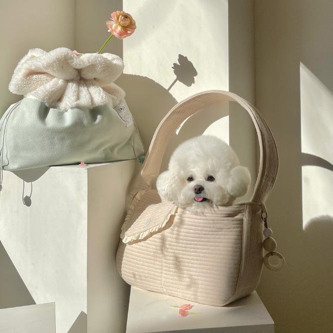 

Pet bag Crossbody large capacity cat bag go out portable cute dog canvas backpack small dog shoulder cat bag Default