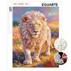 Pearl Painting Kit, 5D Pearl Shaped Diamond Majestic Lion Painting Kit Suitable for Home Living Room, Bedroom, Study Room and Wall Art Gifts