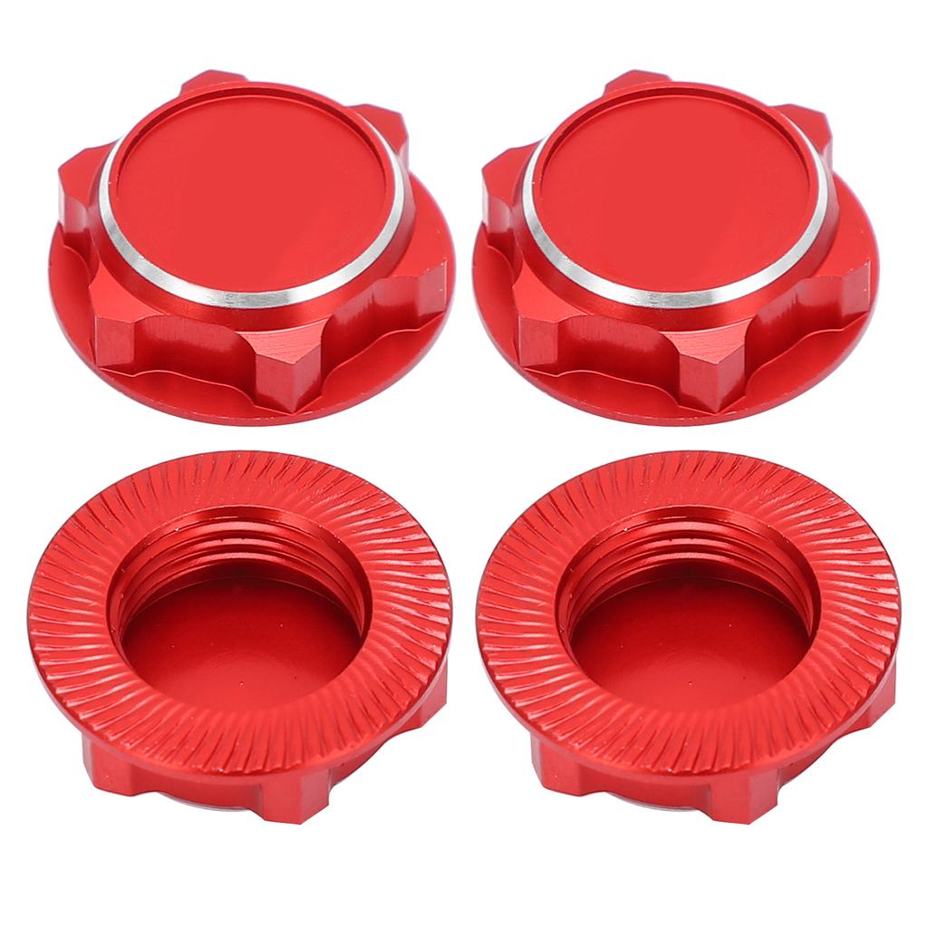 Lightweight Aluminum Alloy Hex Wheel Nuts 17mm Anti Loose Dustproof Hex Nut for 18 RC CarRed
