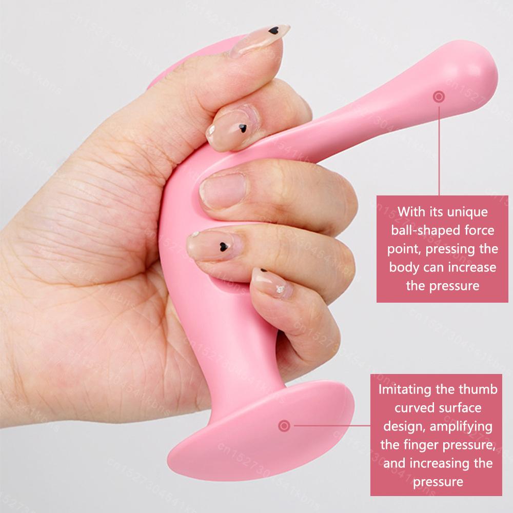 T-förmiger manueller Massager Daumen Fingerdruck Muskelentspannungsstab für Körper Tiefengewebe Triggerpunktmassage Müdigkeit Schmerzlinderung