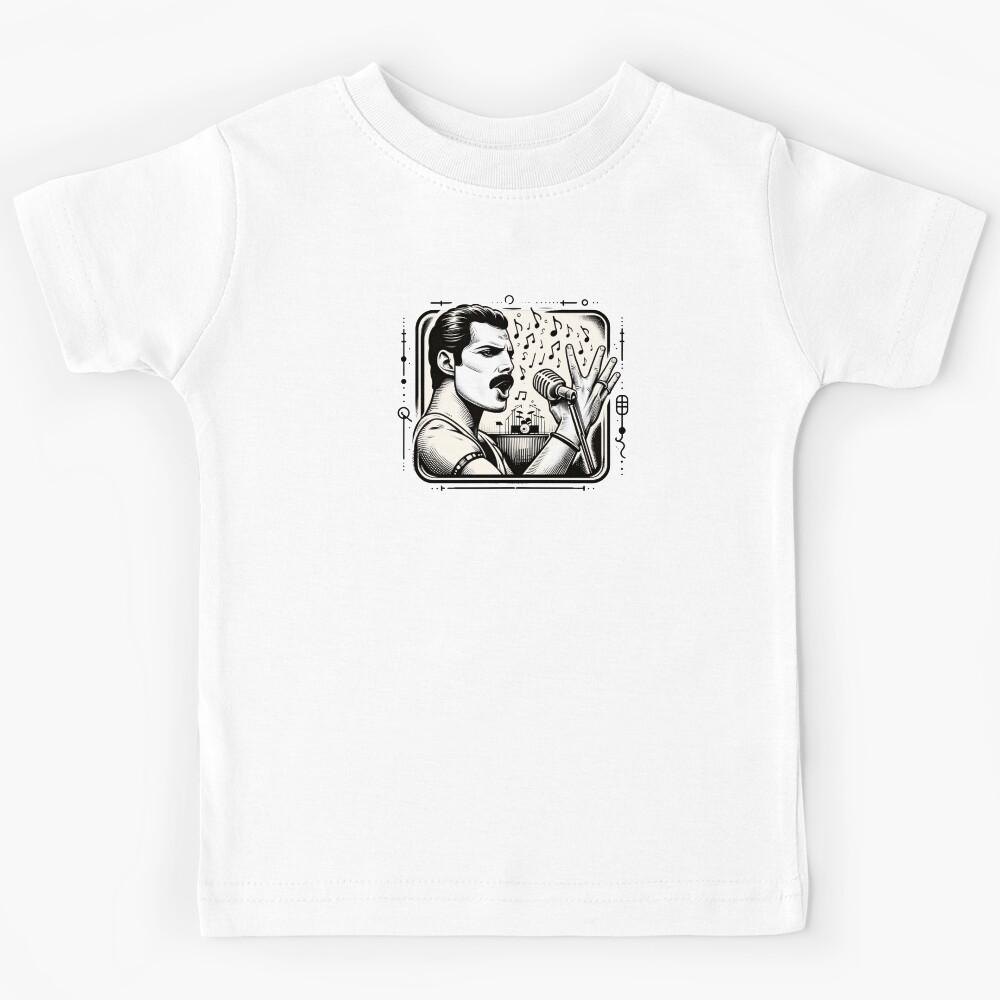 Rock History - Line Art - Rock Music Kids T-Shirt 160