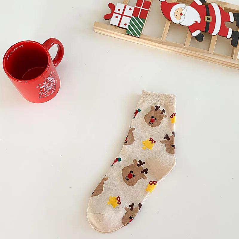 Christmas Harajuku Characteristic Couple Socks Funny Cosplay Outdoor trend Couple Sock Ghost Print Men/Women's Middle Tube Socks
