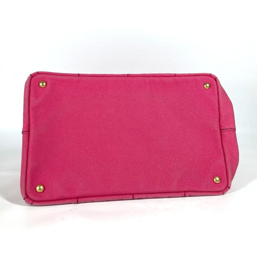 PRADA Canapa logo Bag Shoulder Bag Tote Bag Canvas pink