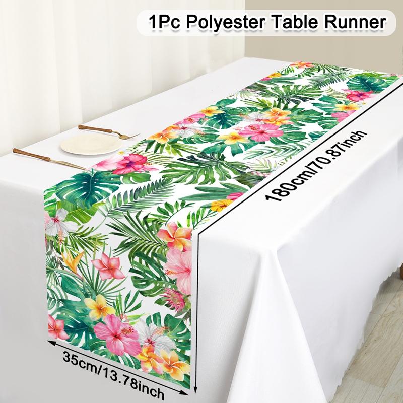 Hawaiian Party Decoration Palm Leaves Disposable Tablecloth Table Cover Tropical Summer Beach Supplies Luau Birthday Party decor