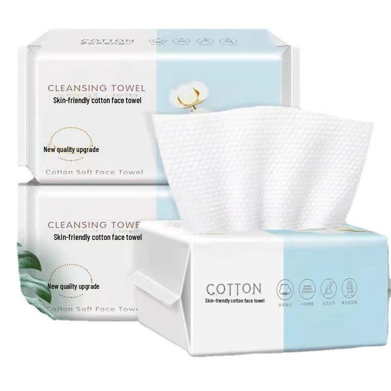 Durable Cotton Face Towels - Dual-Use for Cleansing & Makeup Removal