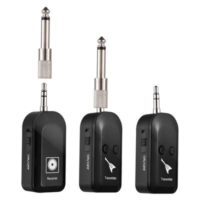 Wireless Guitar System Wiederaufladbarer 2,4G Gitarrensender-Empfänger-Set Echtzeit-Übertragung für