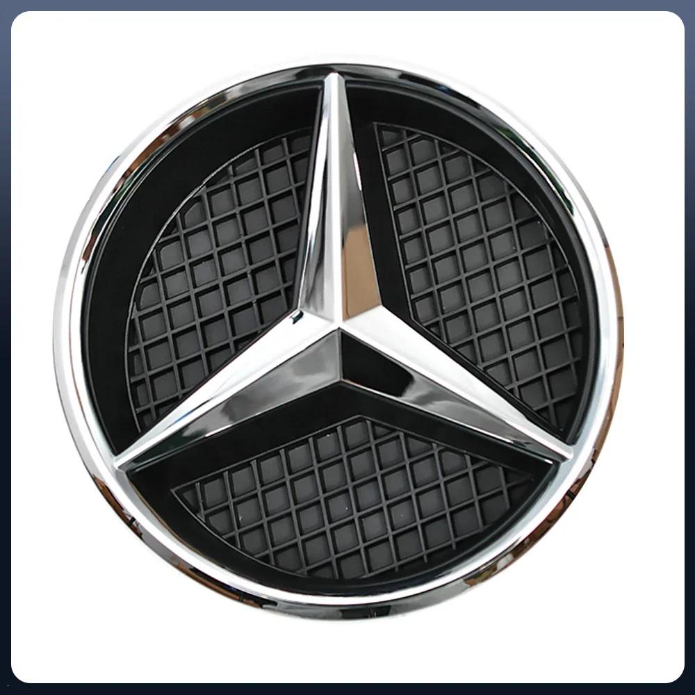 New 2025 Hot Chrome Silver And Gloss Black OE Style Front Grill Star Emblem Chrome Logo Badge For Mercedes Benz A B C E S R SL M