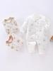 Baby Autumn/Winter 40g Padded Newborn A-Class Romper: Thin Cotton, Warm Crawling Outfit