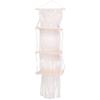 M-Modern-Boho Makramee Wandbehang Regal 3 Etagen Handgefertigt Gewebt Quaste Holz Organizer Regale Wand Schwebendes Regal Für Heimdekoration