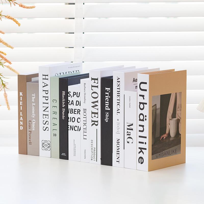 Minimalist Faux Book Decor for Living Room Display