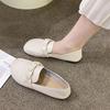 Plus Size 35-41 Mom Flat Bottomed Bean Single Shoes Ladies Stepped On Casual Waterproof Loafers Lightweight Mother Lasy Shoes