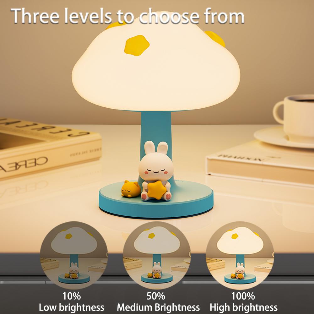 1PC cloud LED night light USB rechargeable silicone ambient night light decorative cute sleep bedside lamp