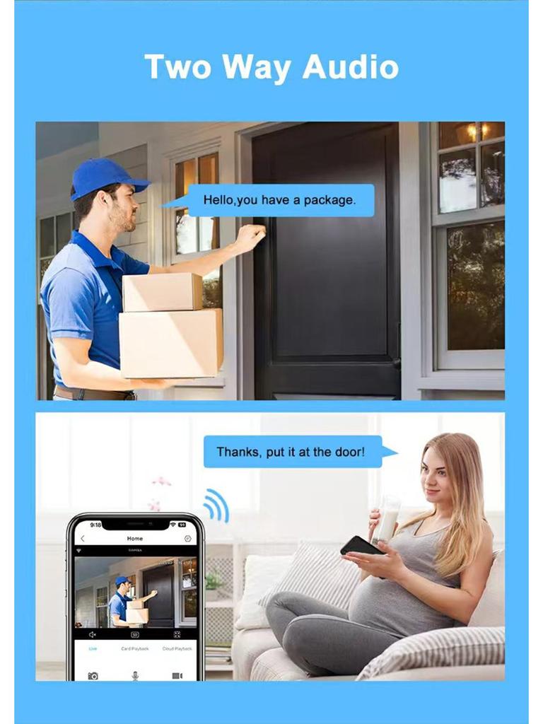 iCSee E27 Wireless HD Bulb Camera - Indoor WiFi Remote Monitor.