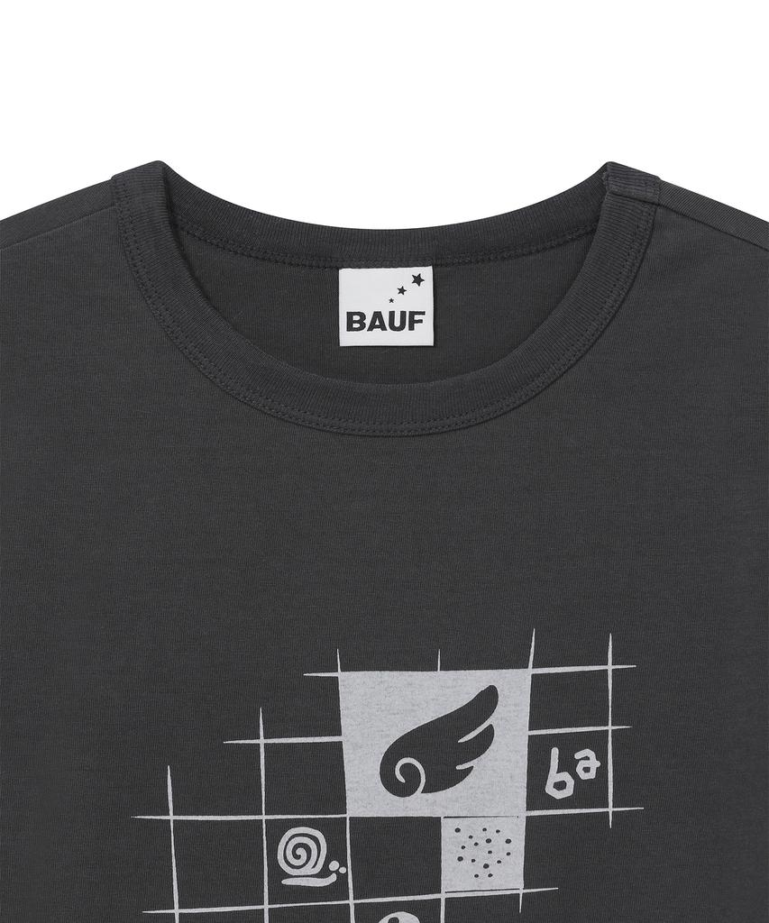 BAUF Angel Square Slim Fit T-Shirt [Charcoal]