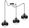 Toledo Spider Hanging Lamp Black 3-Flat Black Lampshade E14