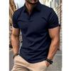 Men's New Summer Solid Color Top Popular Fashion Short Sleeves Slim Short Sleeves