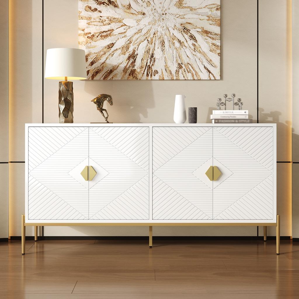 Modern Sideboards, Cabinets, Storage Cabinets, Chest of Drawers, suitable for Living Room/Dining Room/Entrance, 162 x 40 x 80cm (W/H/D)