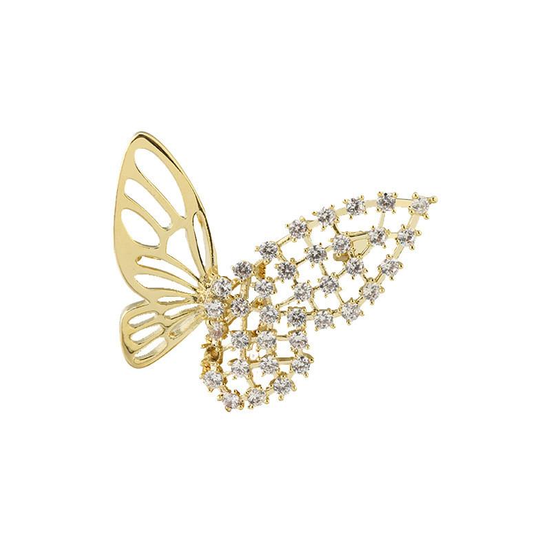 Butterfly Pin For Women With Hollow Metal Design Perfect For Fall Winter Outerwear Accessory
