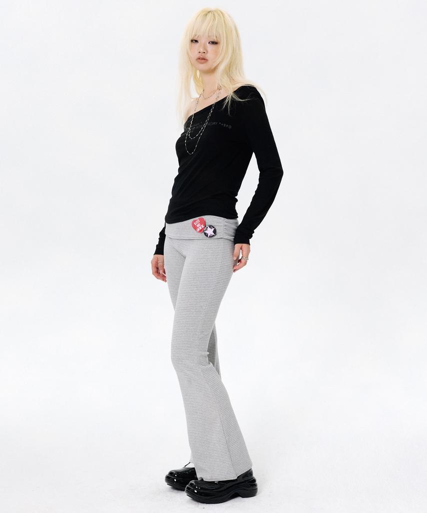 Leoninghai Folding Waist Easy Pants [Gray]