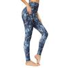 Women's Casual High-waisted Elastic Multi-color Exercise Patchwork Pocket Leggings Yoga Pants Nine-point Pants