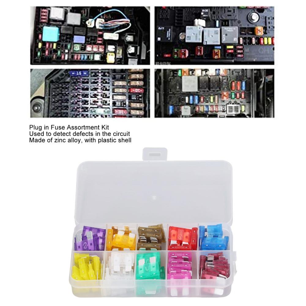 80PCS Colorful Fuseing Assortment Kit Medium Size Replacement Fuseing Automotive Fuseing  Motorcycle