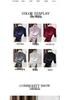 Women's Navy Blue Mid-Sleeve Sweater - Elegant High-End Knit Top with Stand Collar