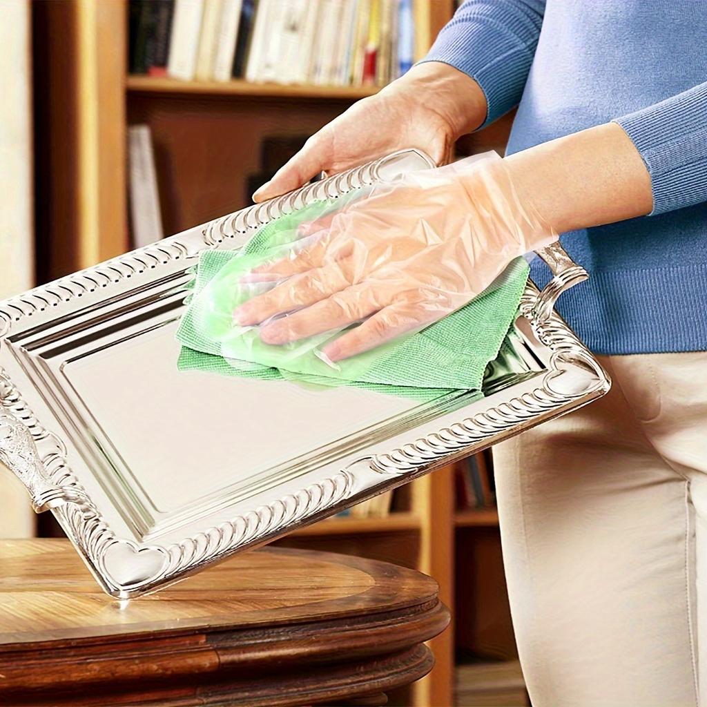 100 Stück Einweg-Plastikhandschuhe - Ideal zum Kochen, zur Essenszubereitung, für den Küchengebrauch, Grillen, Reinigen, Restaurant ZSY