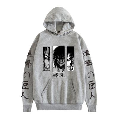 Moletom com capuz estampado gráfico anime Attack on Titan Eren Yeager para homens e mulheres Shingeki No Kyojin Harajuku moletom unissex